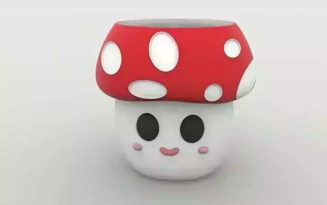 Cute Mushroom Flower Pot Planter pen pencil cup holder