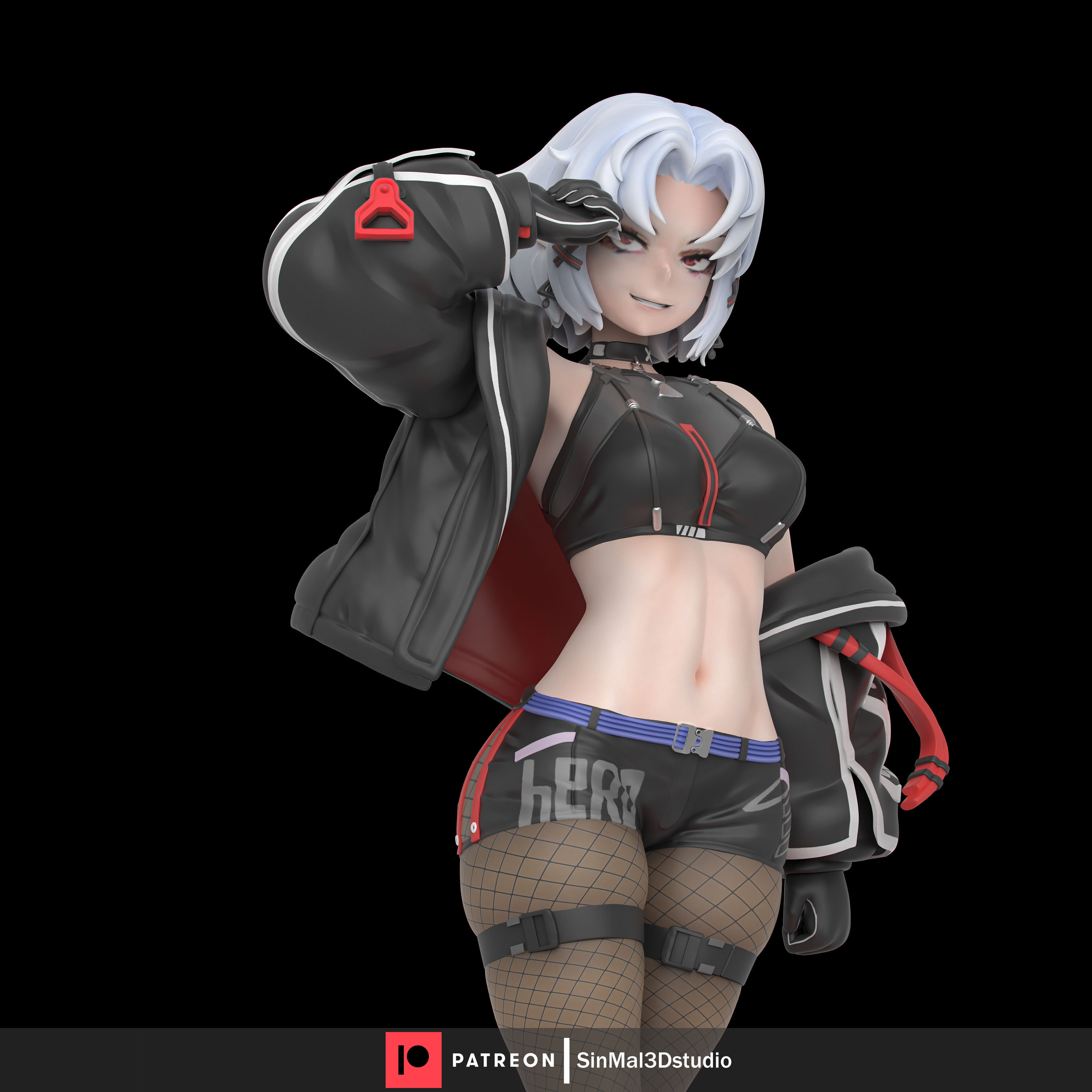 NIKKE-DRAKE racing villain 3D print model_3