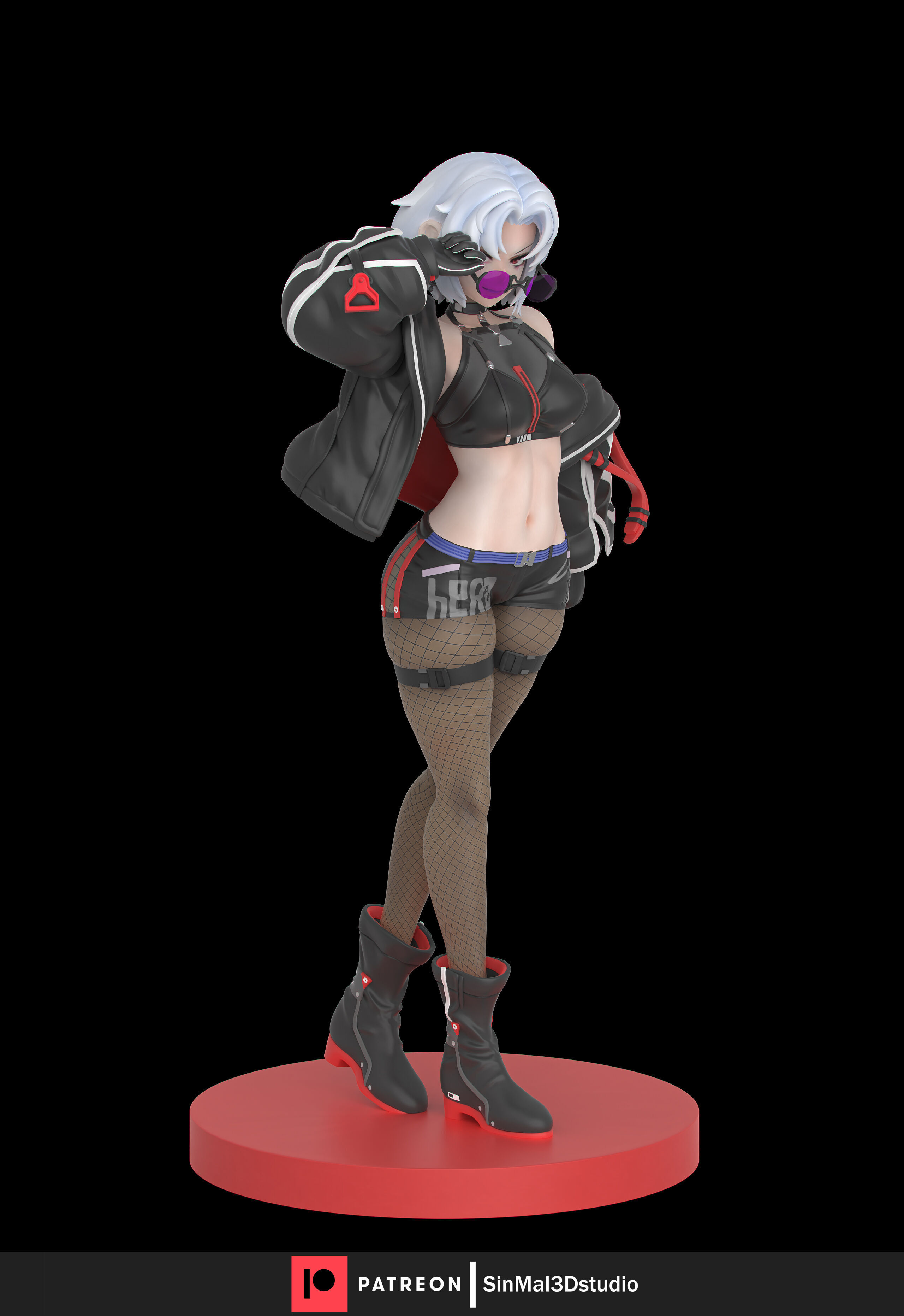 NIKKE-DRAKE racing villain 3D print model_4