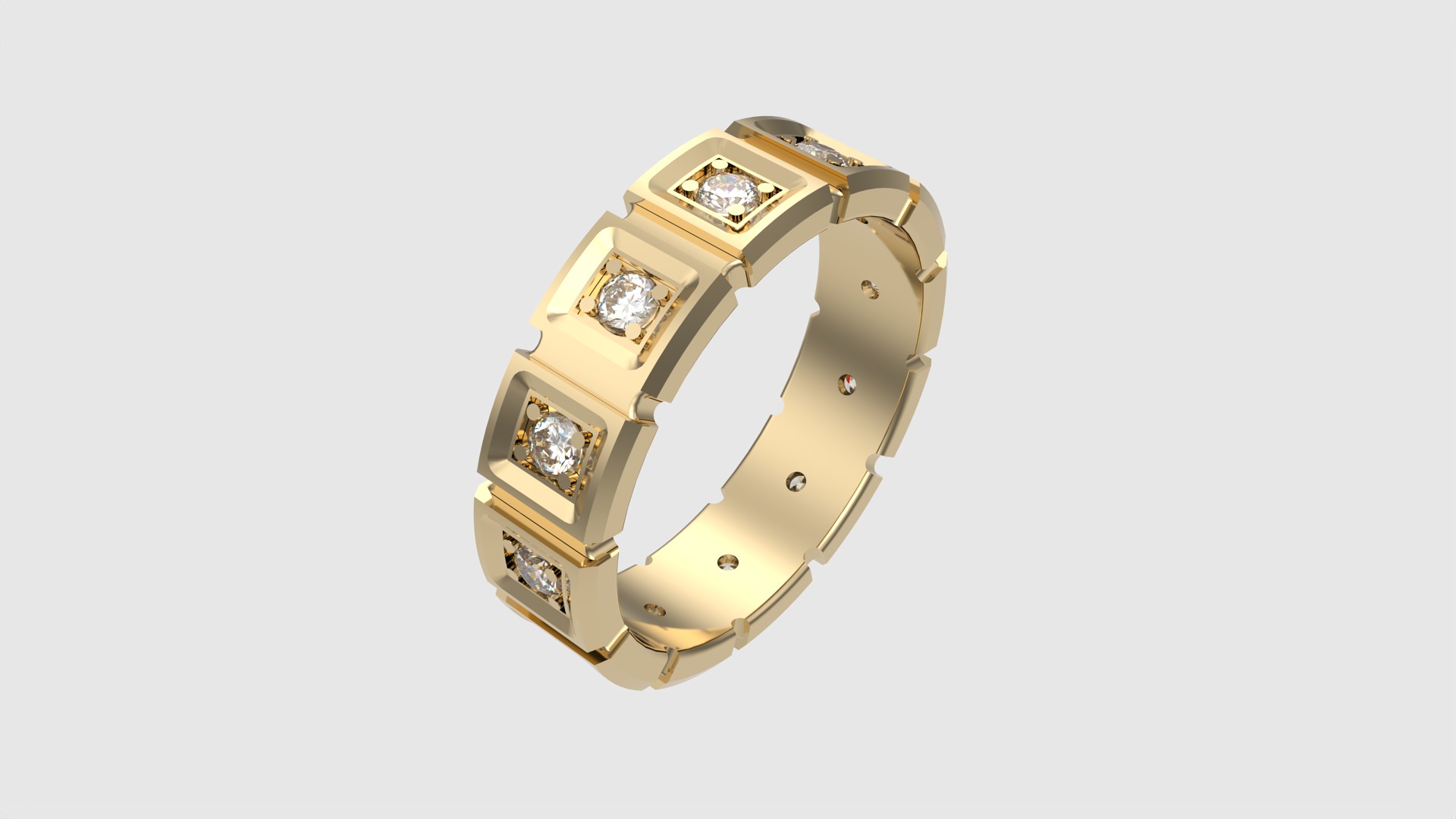 Square Setting Eternity Band JDBCo 3D print model_18