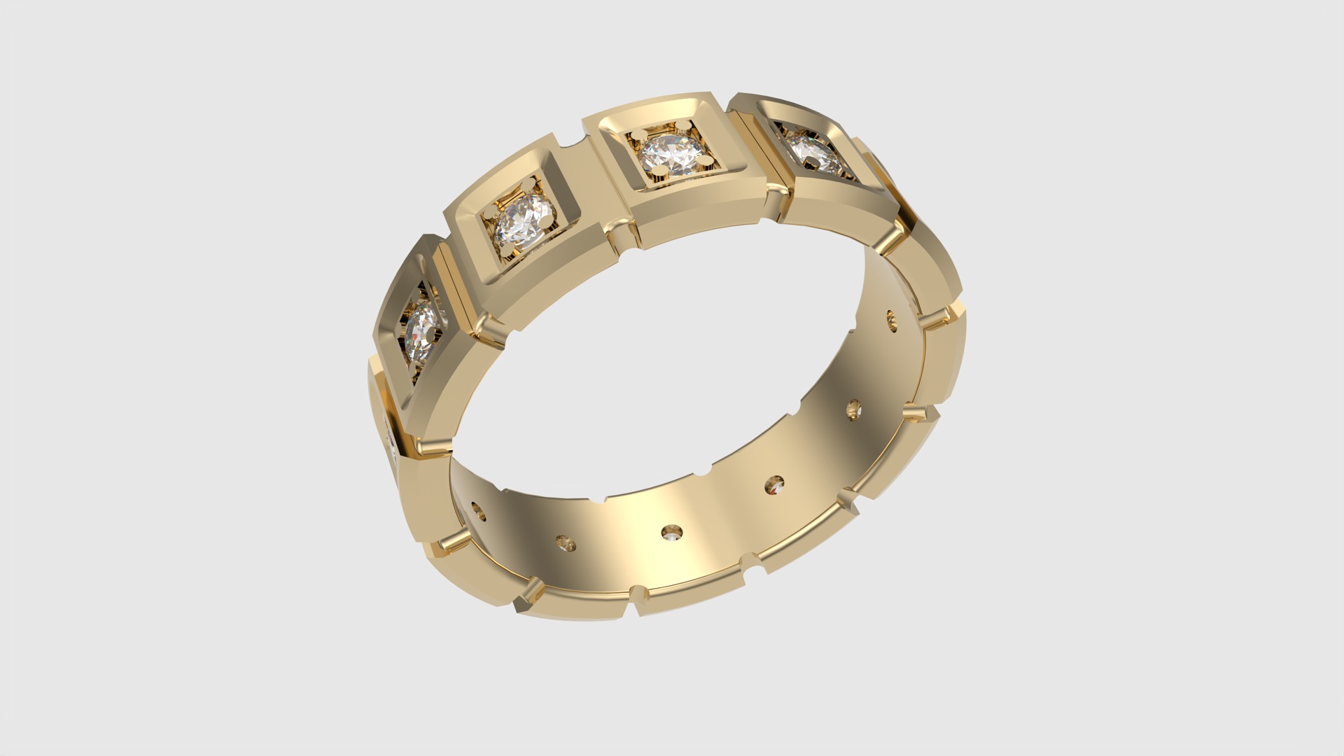 Square Setting Eternity Band JDBCo 3D print model_24