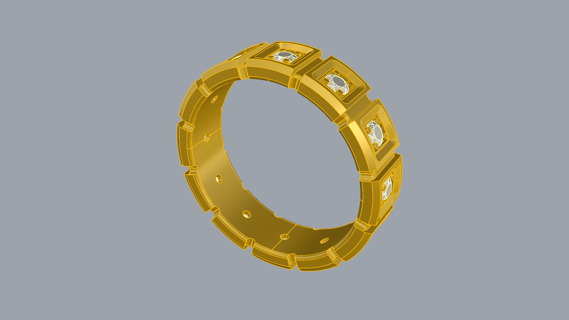 Square Setting Eternity Band JDBCo 3D print model_7