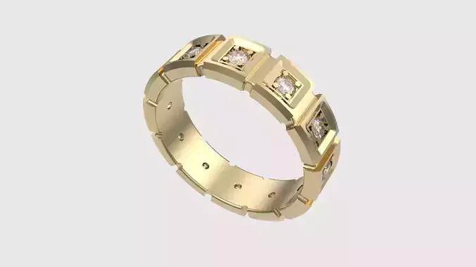 Square Setting Eternity Band JDBCo 3D print model