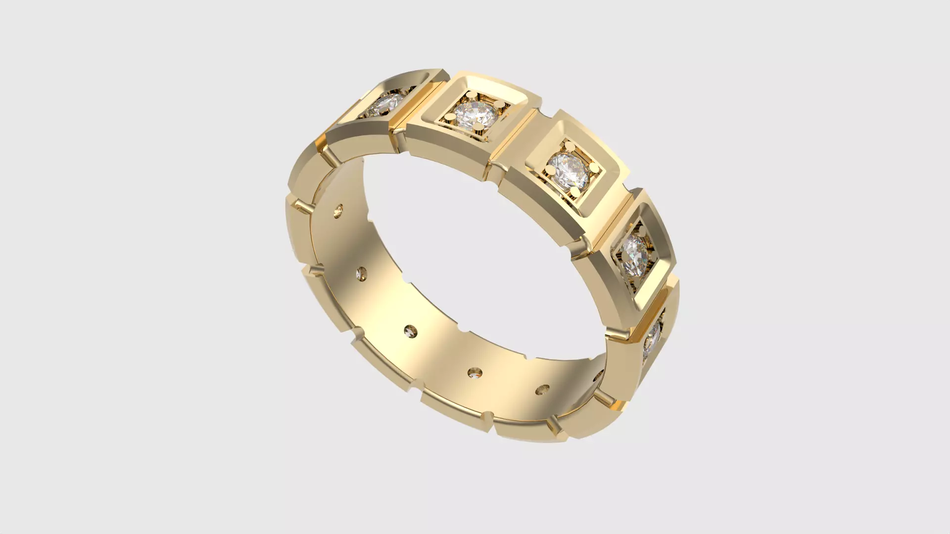 Square Setting Eternity Band JDBCo 3D print model_0