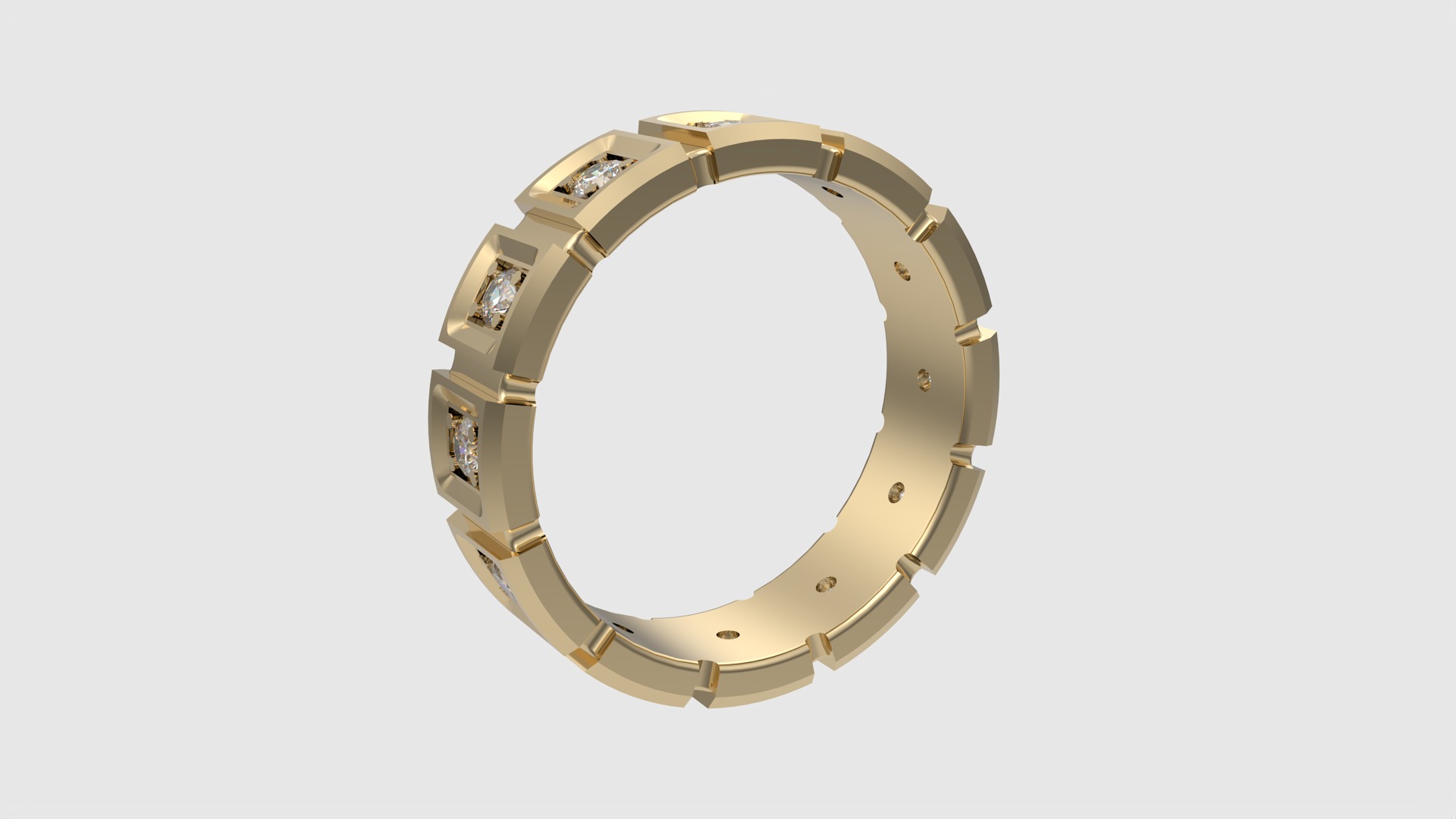 Square Setting Eternity Band JDBCo 3D print model_3