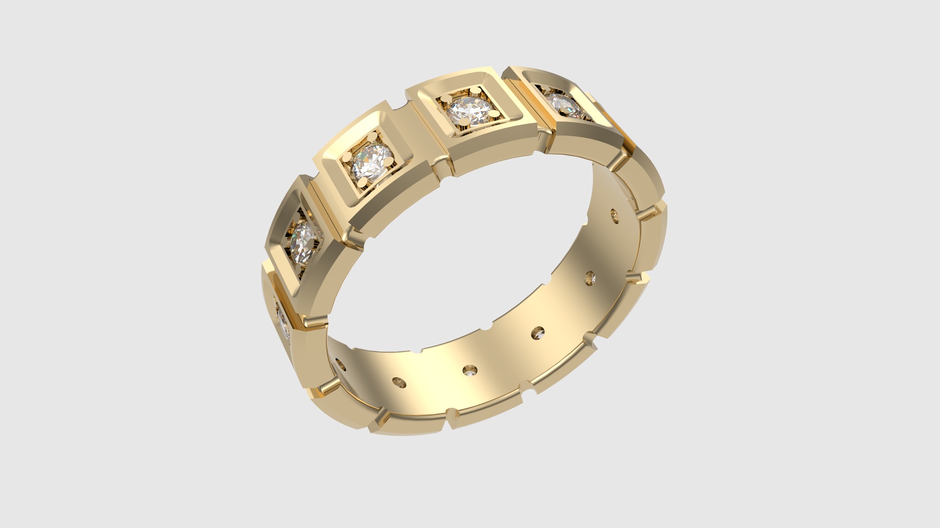 Square Setting Eternity Band JDBCo 3D print model_17