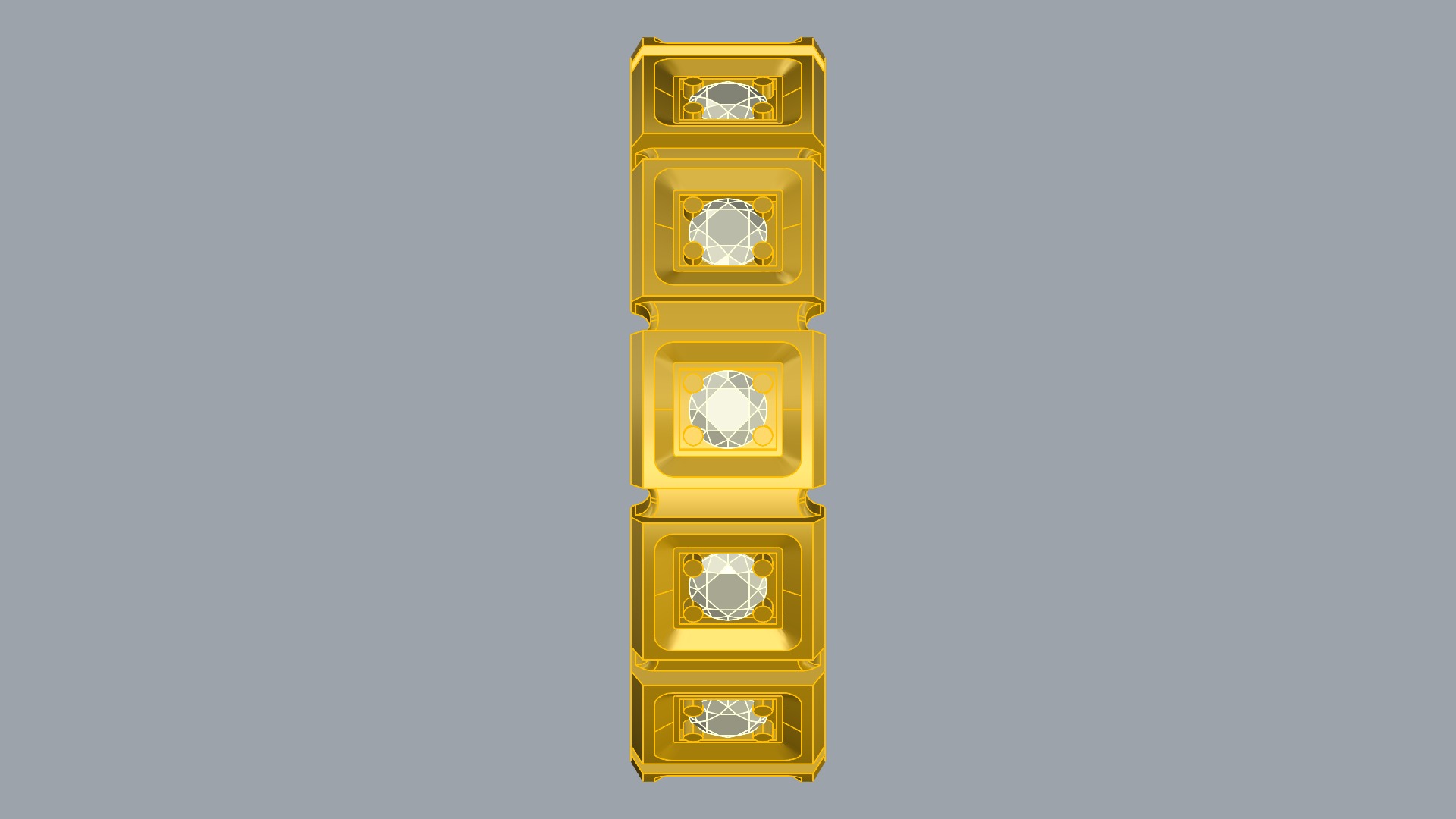 Square Setting Eternity Band JDBCo 3D print model_11