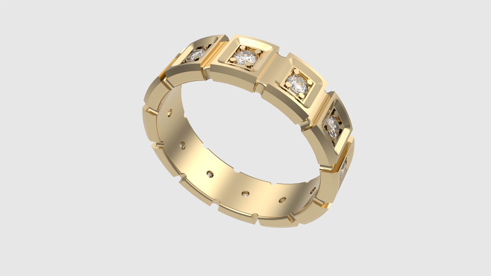 Square Setting Eternity Band JDBCo 3D print model_15