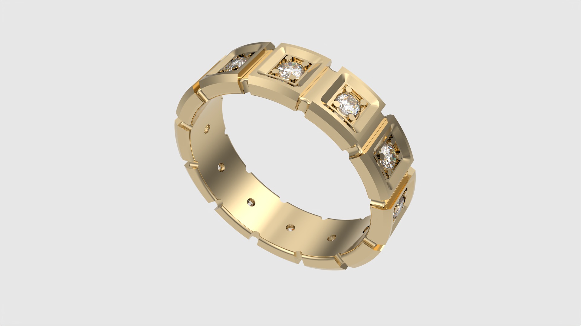 Square Setting Eternity Band JDBCo 3D print model_22