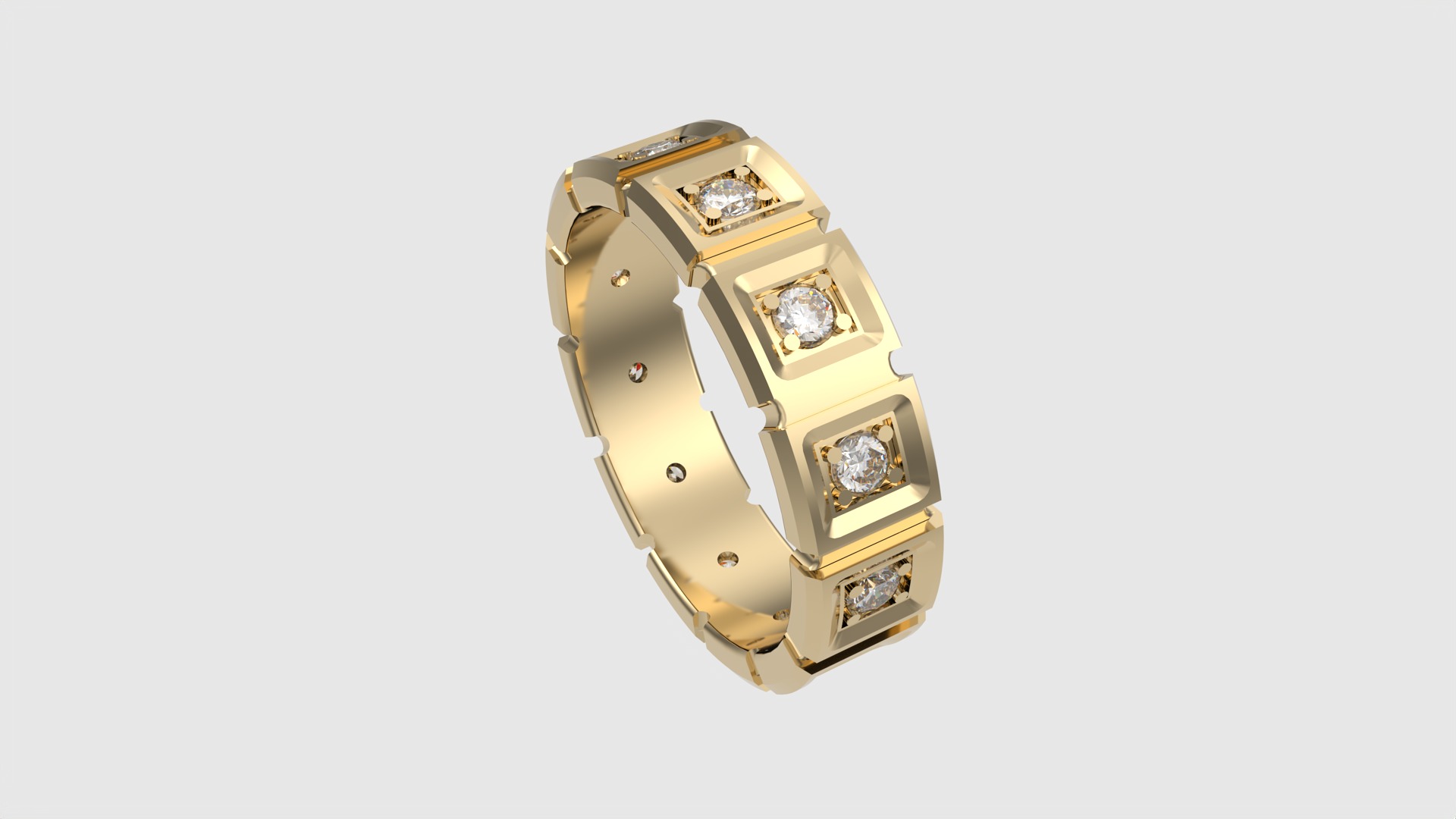 Square Setting Eternity Band JDBCo 3D print model_28