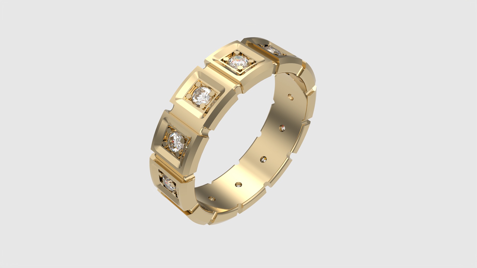 Square Setting Eternity Band JDBCo 3D print model_25