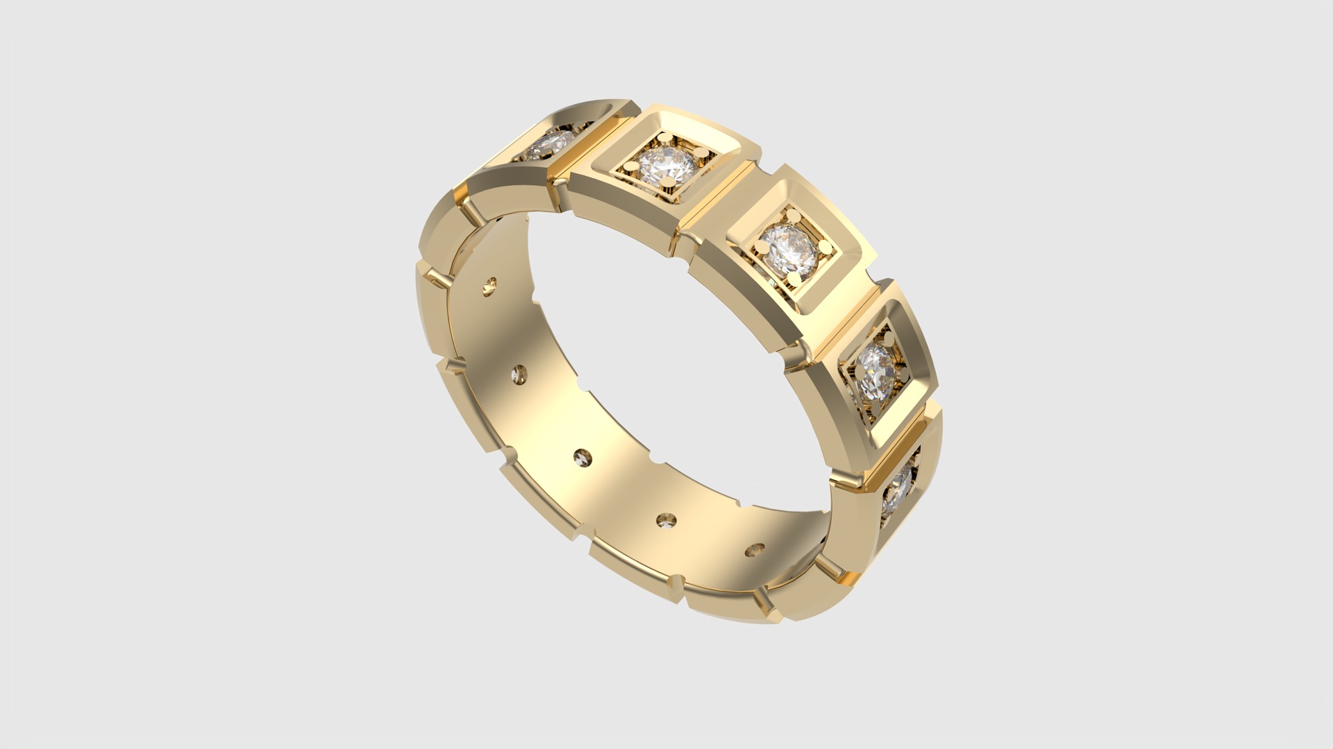 Square Setting Eternity Band JDBCo 3D print model_29