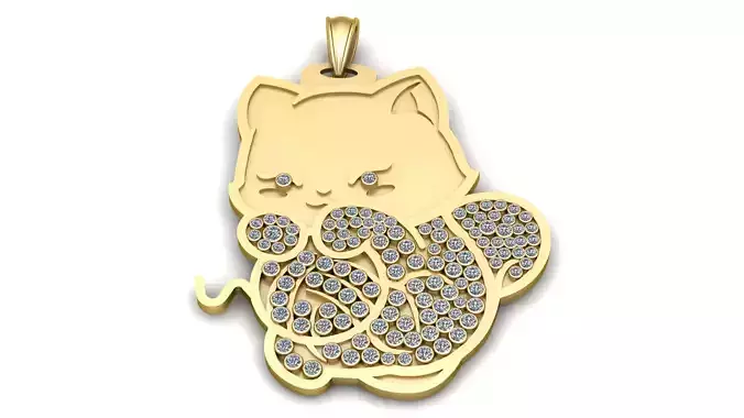 CUTE MOW PENDANT 3D PRINTABLE MODEL