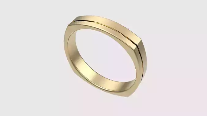 Four Corner Geometric Elegance Ring JDBCo 3D print model