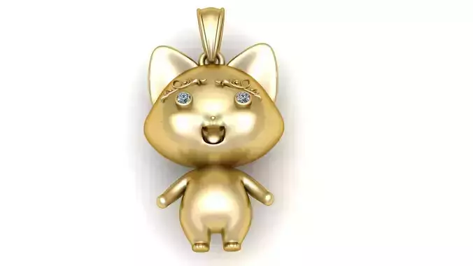 CARTOON GIRLS PENDANT 3D PRINTABLE MODLE 