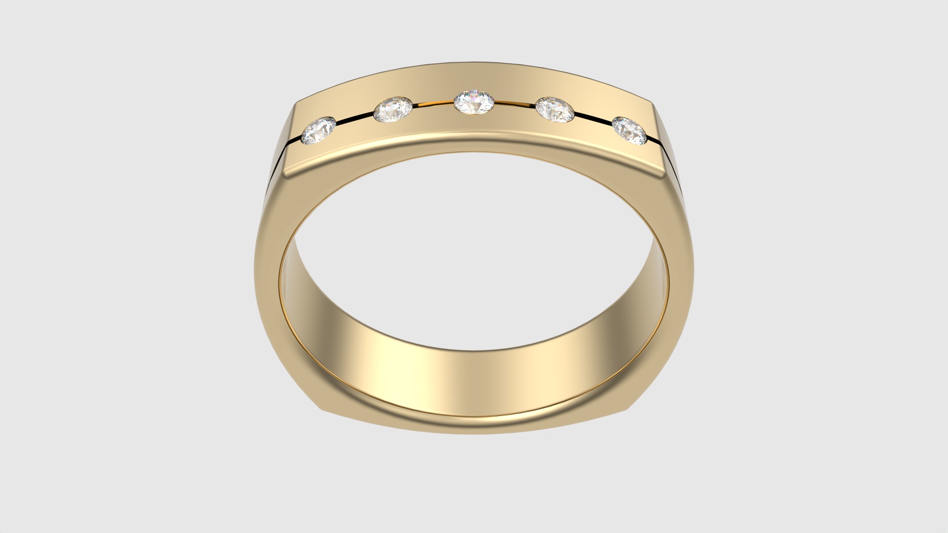 Four-Corner Channel Set Ring JDBCo 3D print model_16