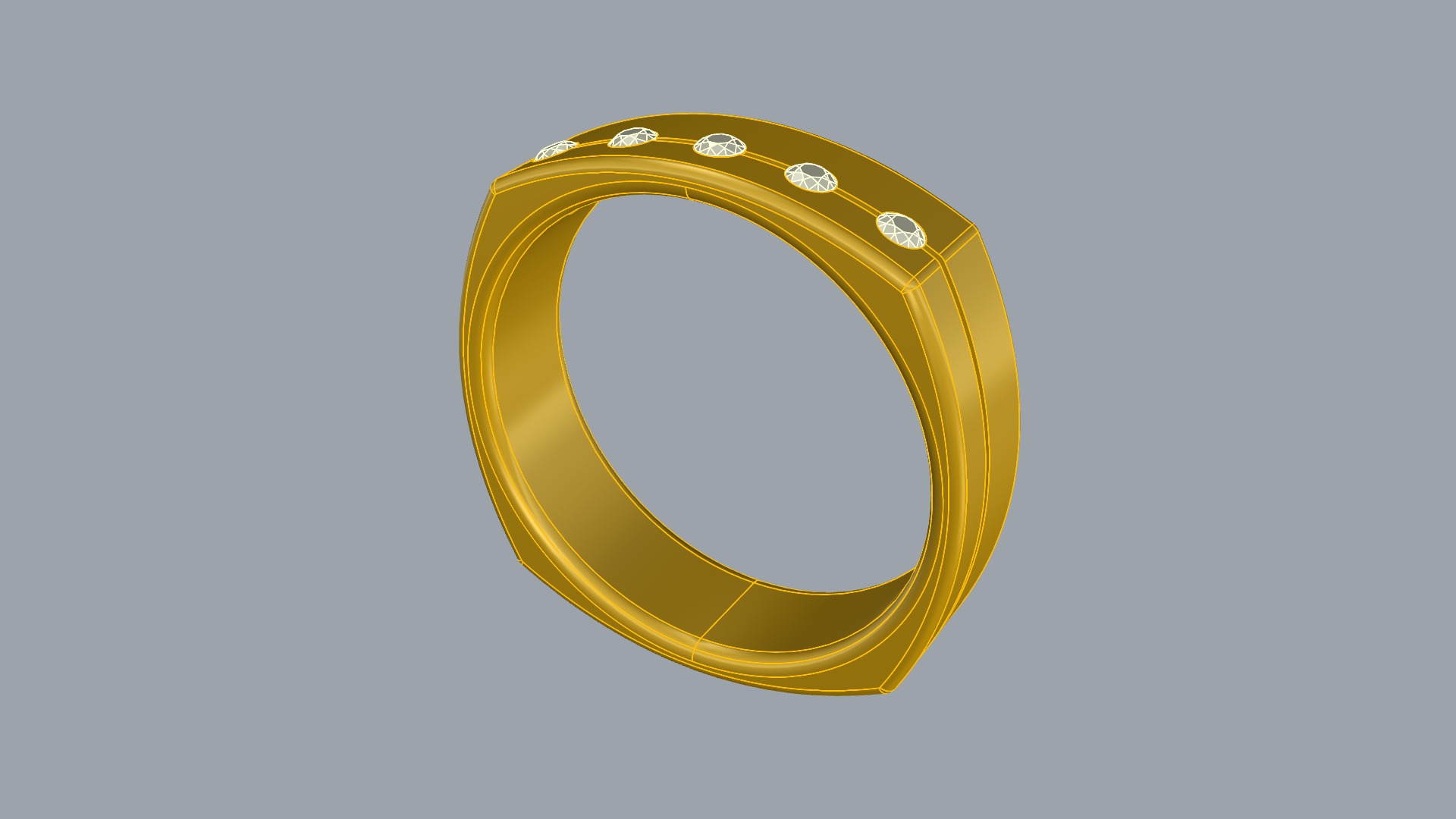 Four-Corner Channel Set Ring JDBCo 3D print model_7