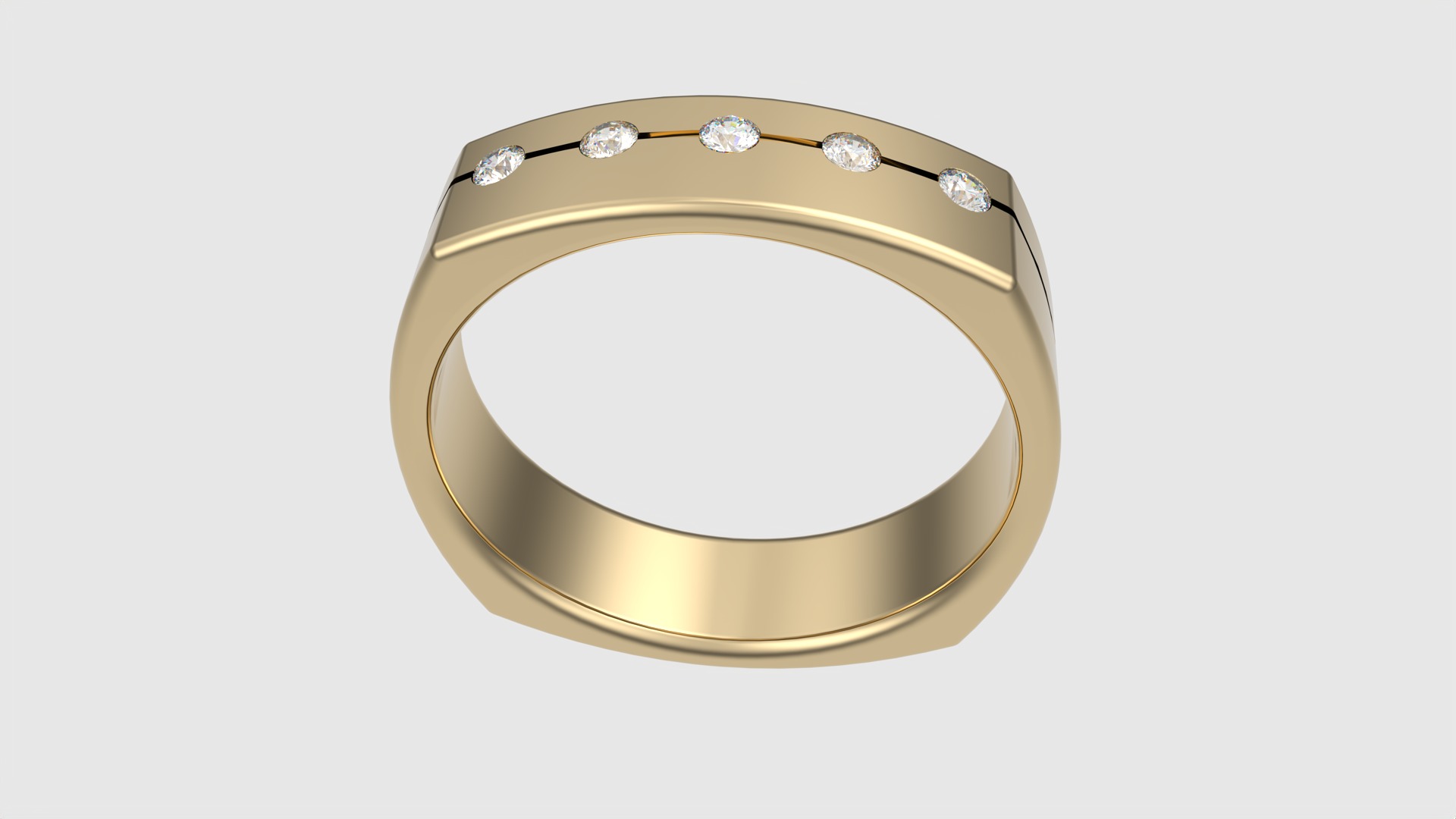 Four-Corner Channel Set Ring JDBCo 3D print model_23