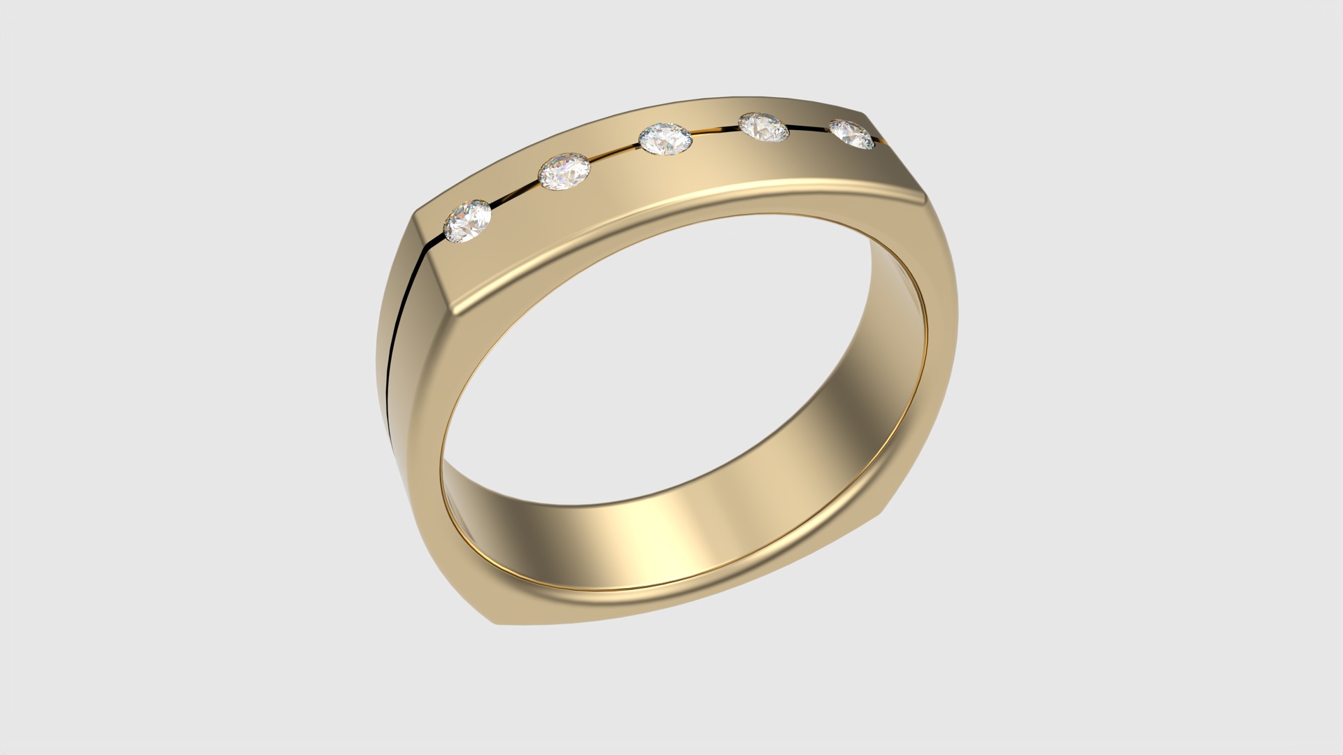 Four-Corner Channel Set Ring JDBCo 3D print model_24