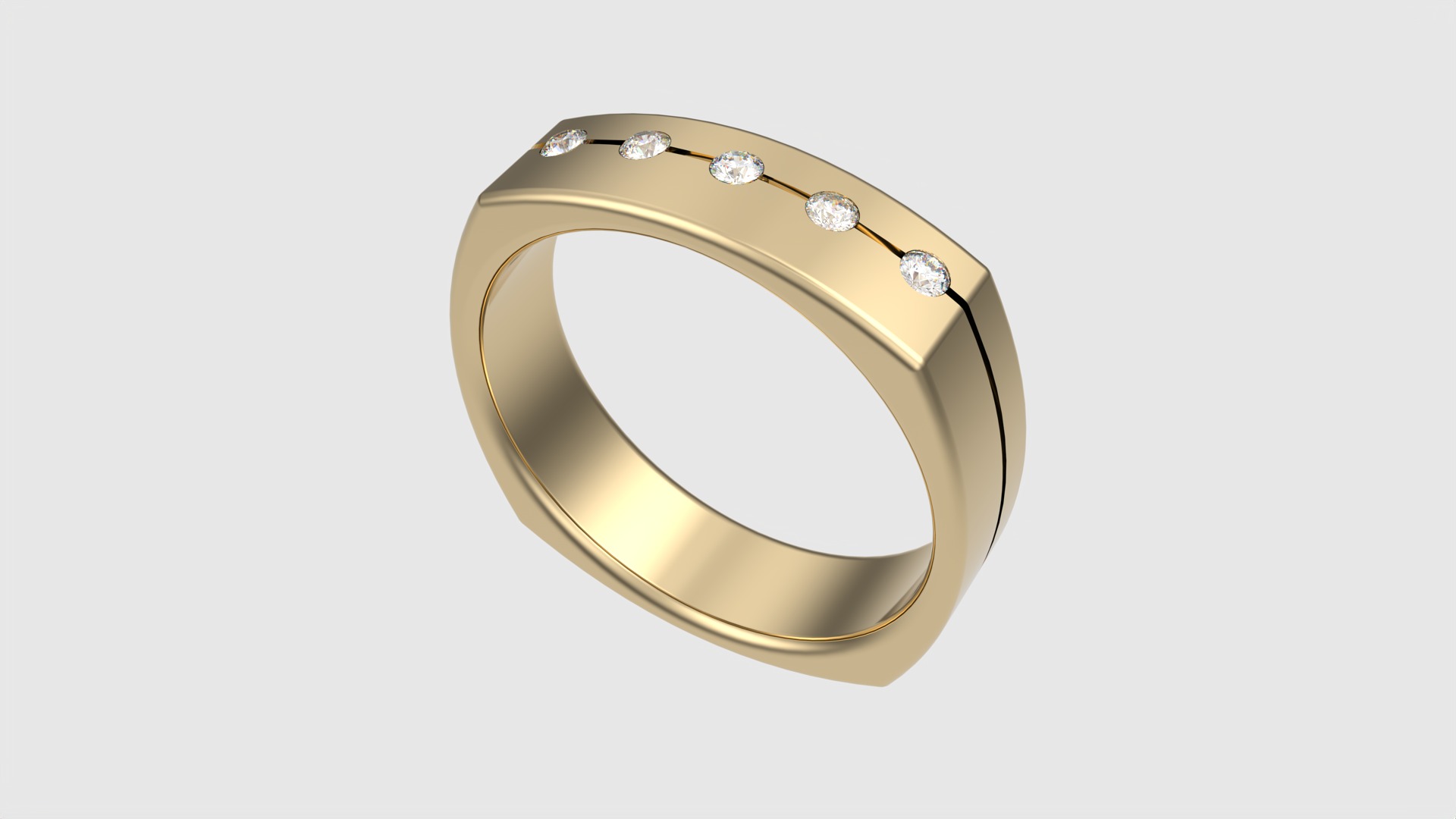 Four-Corner Channel Set Ring JDBCo 3D print model_22