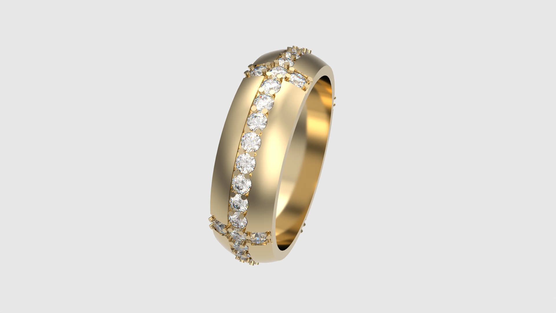 Tasteful Cross Eternity Ring JDBCo 3D print model_26