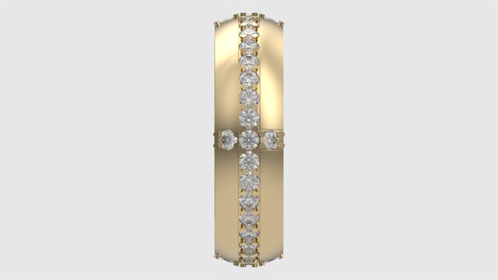 Tasteful Cross Eternity Ring JDBCo 3D print model_5