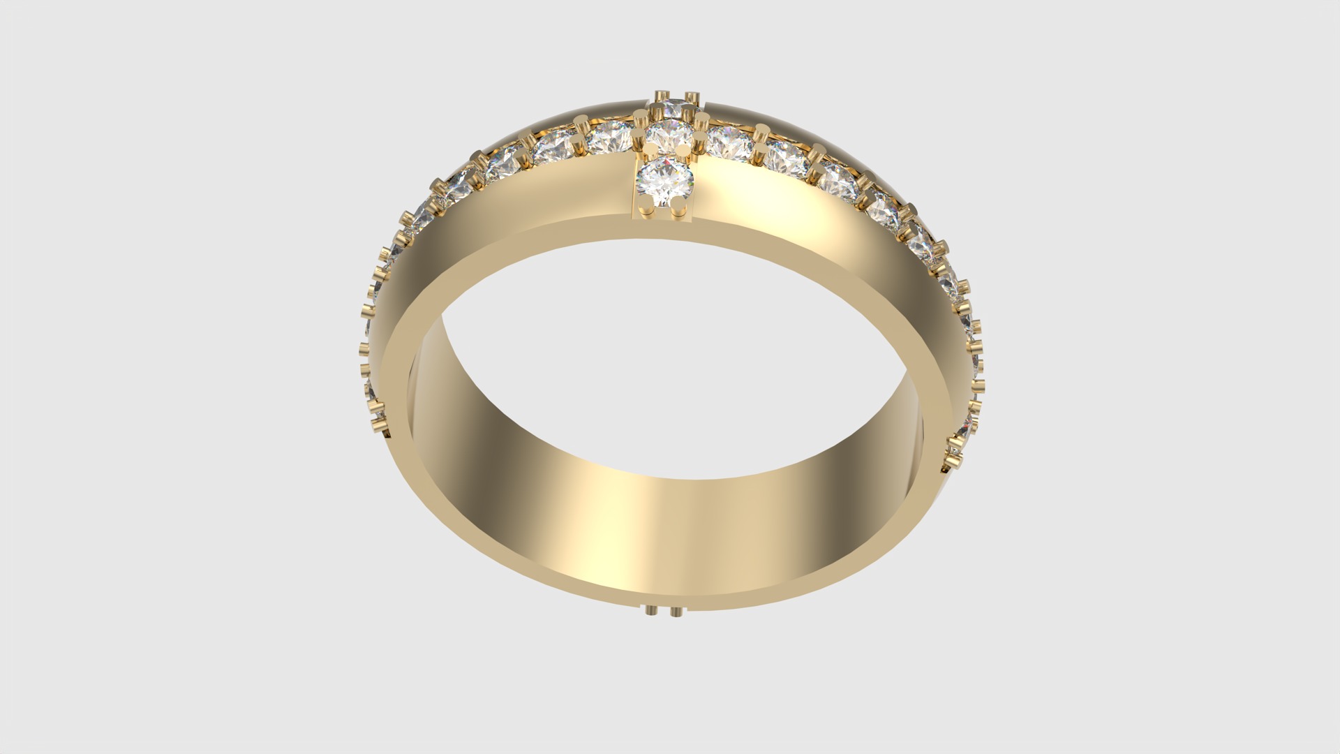Tasteful Cross Eternity Ring JDBCo 3D print model_23