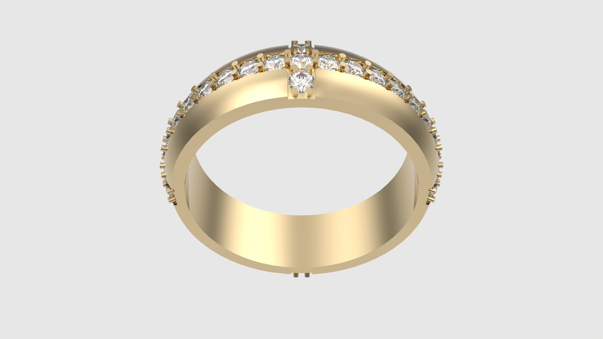 Tasteful Cross Eternity Ring JDBCo 3D print model_16