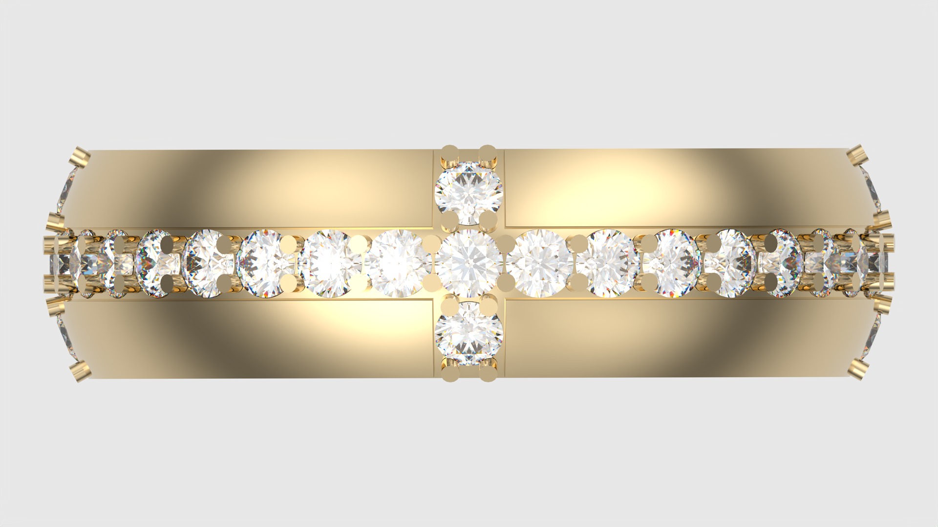 Tasteful Cross Eternity Ring JDBCo 3D print model_6