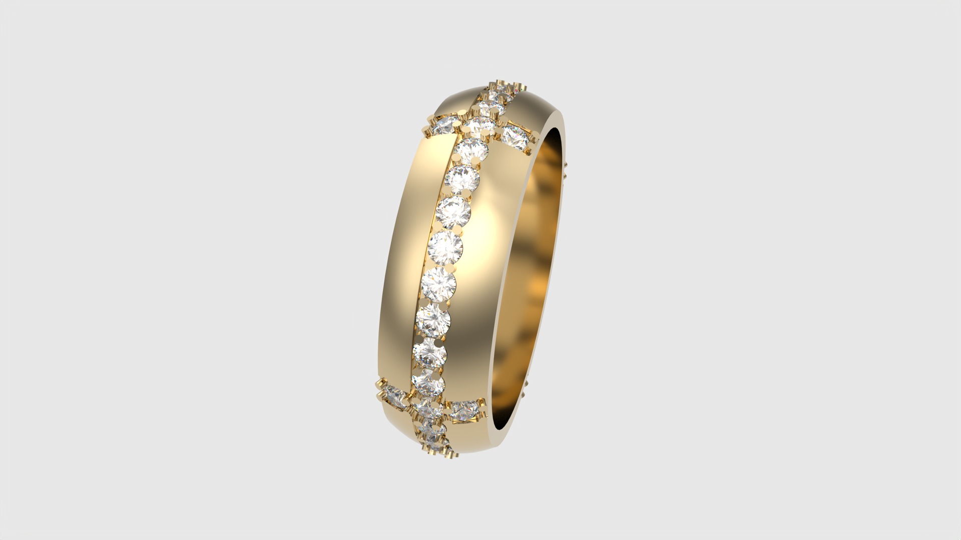 Tasteful Cross Eternity Ring JDBCo 3D print model_19