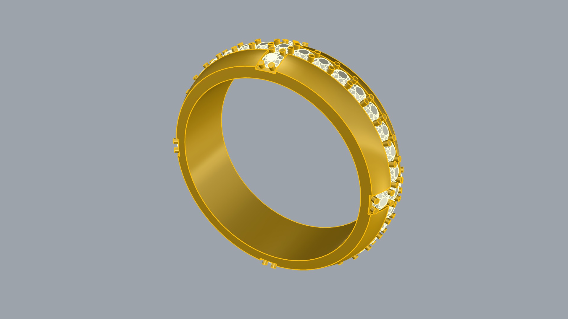 Tasteful Cross Eternity Ring JDBCo 3D print model_7