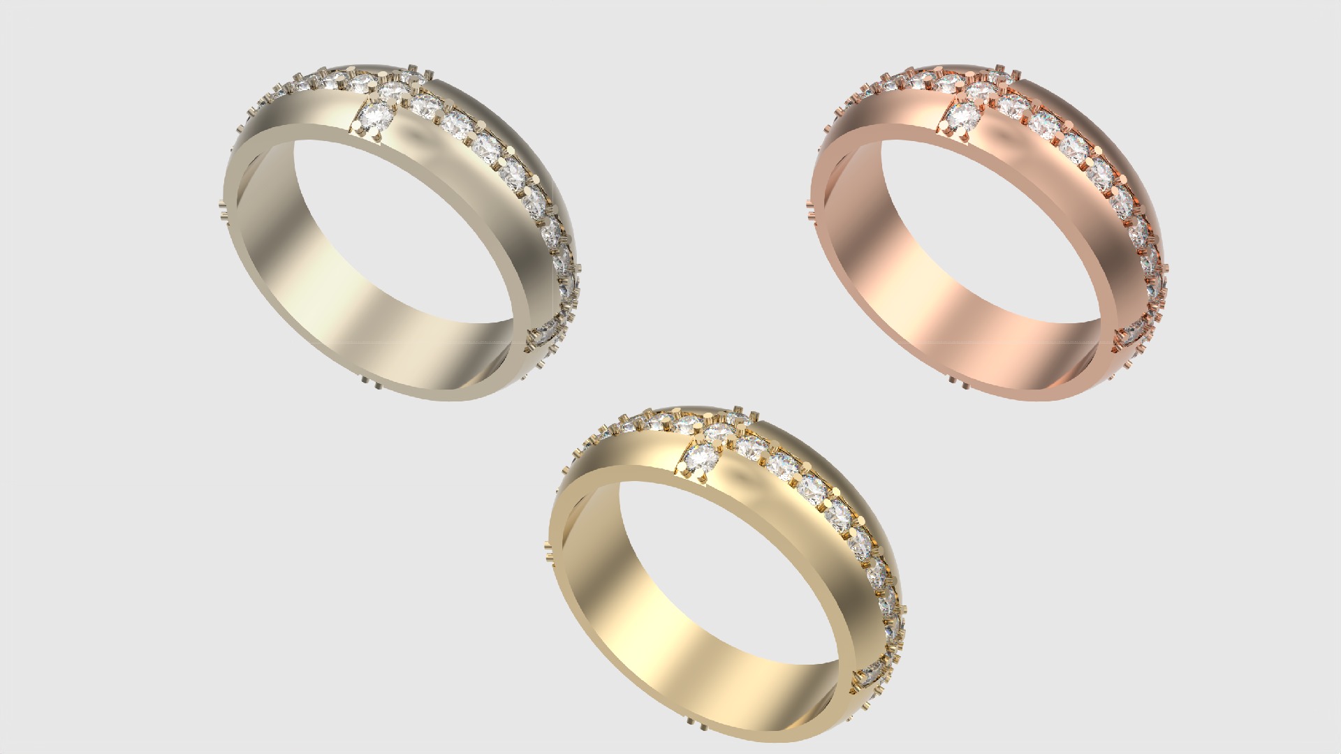 Tasteful Cross Eternity Ring JDBCo 3D print model_2