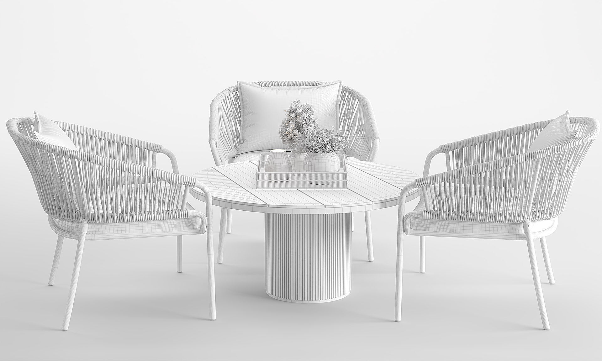 Pleasure outdoor furniture set 3D Model 3D model_6