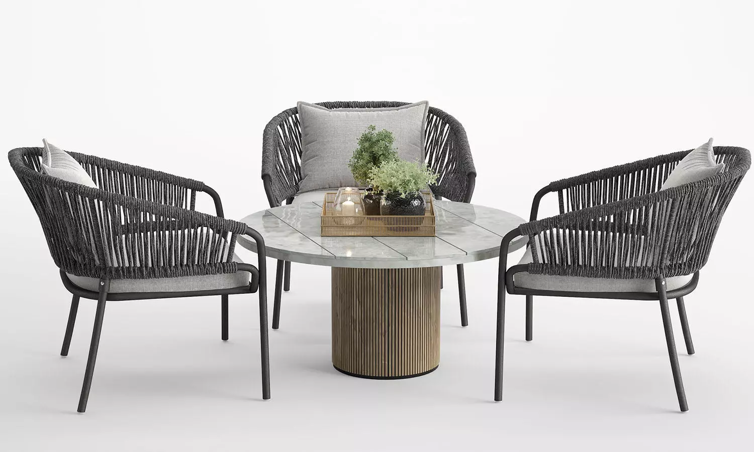 Pleasure outdoor furniture set 3D Model 3D model_0