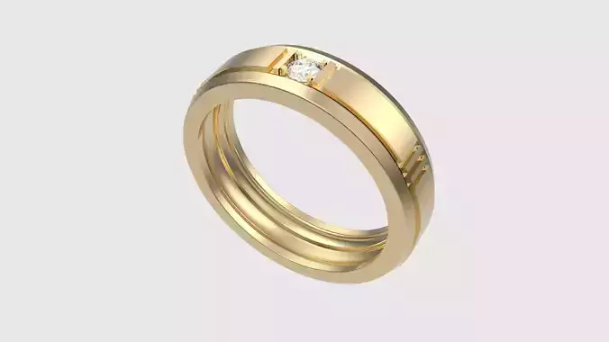 Sleek Channel Set Solitaire Ring JDBCo