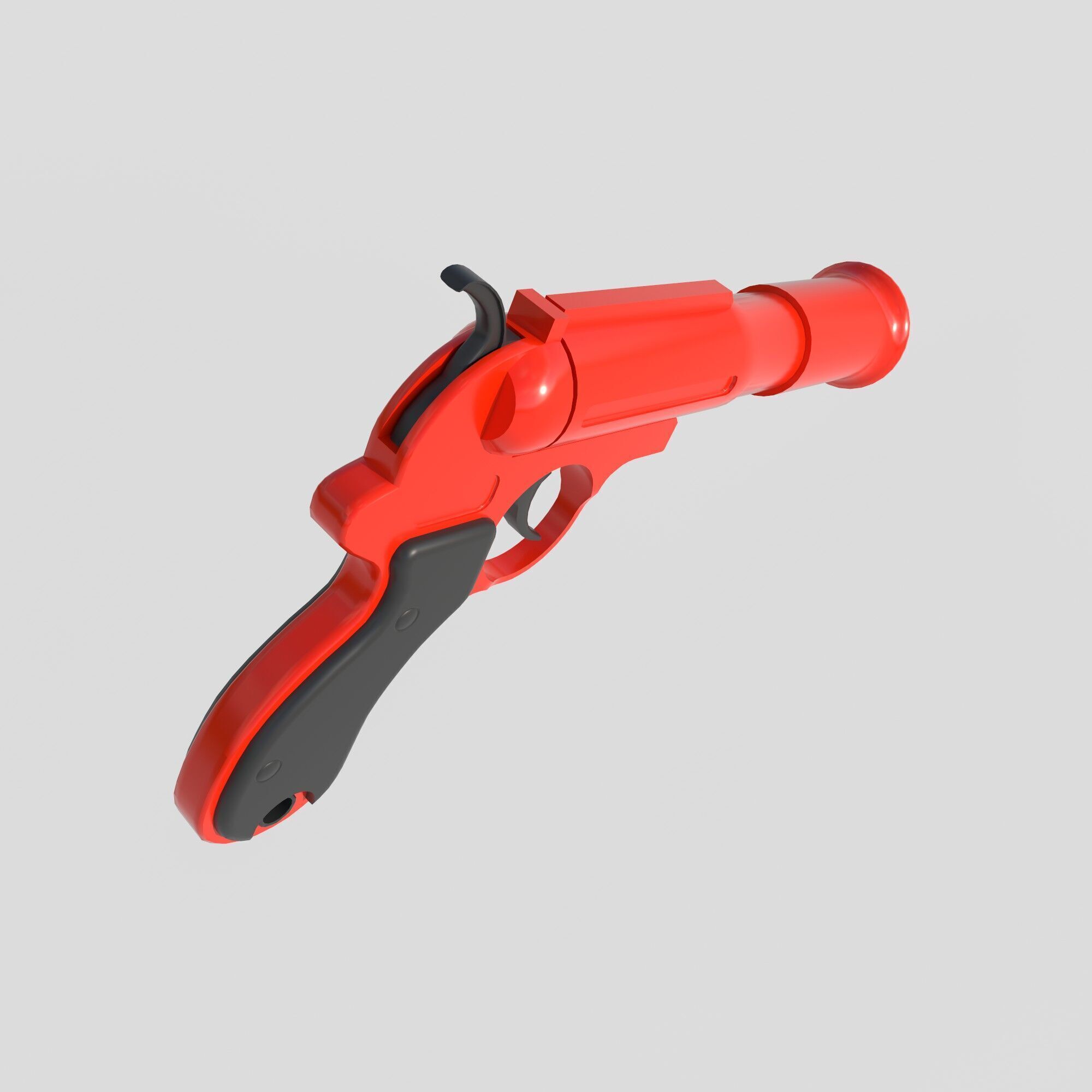 Flare Gun Low-poly 3D model_2