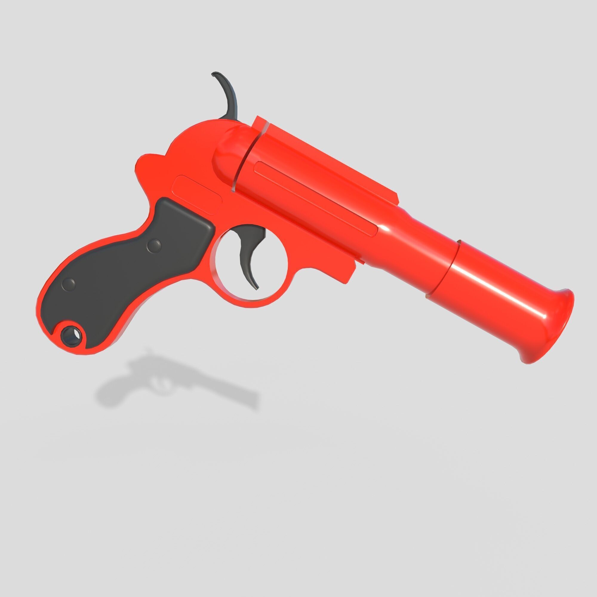 Flare Gun Low-poly 3D model_4