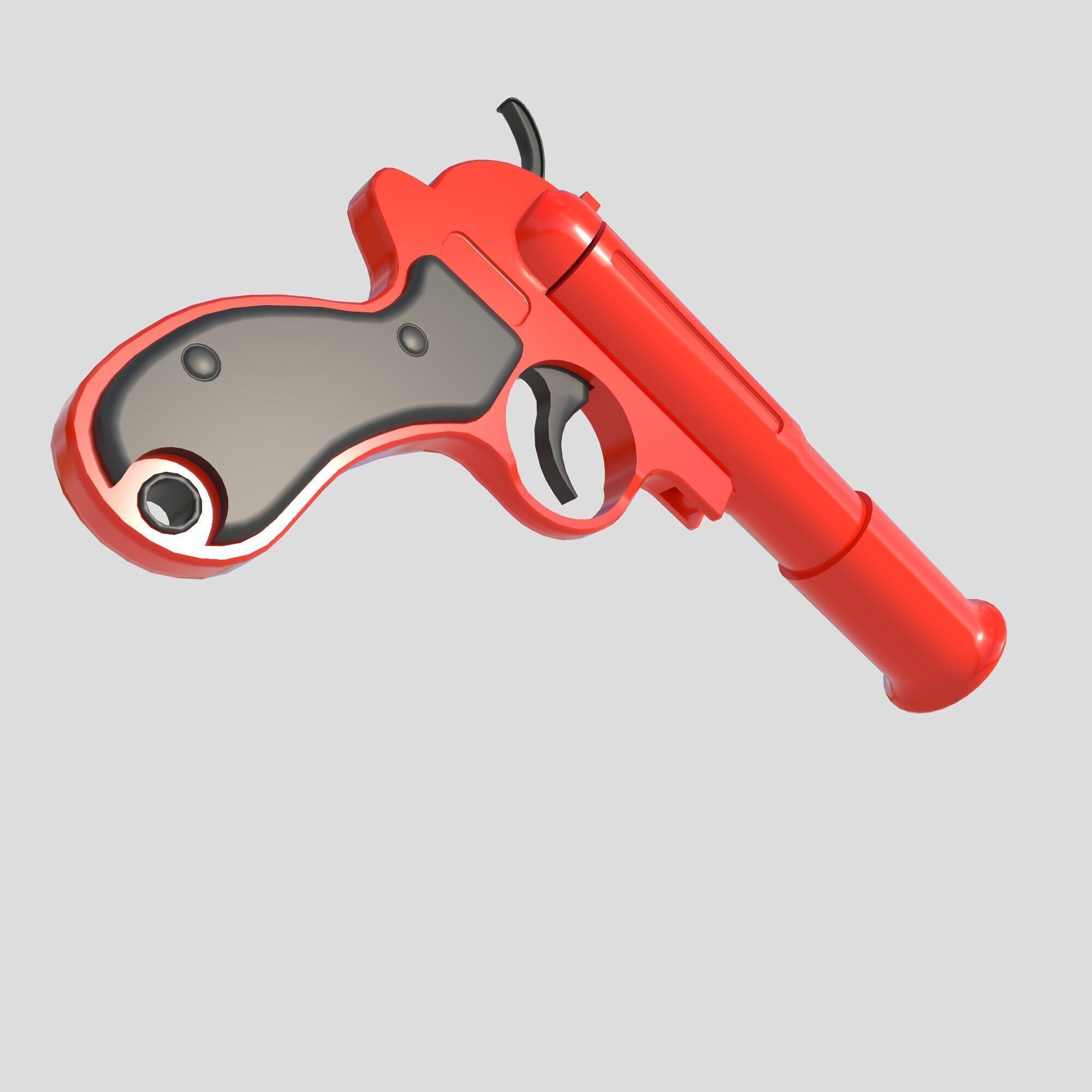 Flare Gun Low-poly 3D model_3