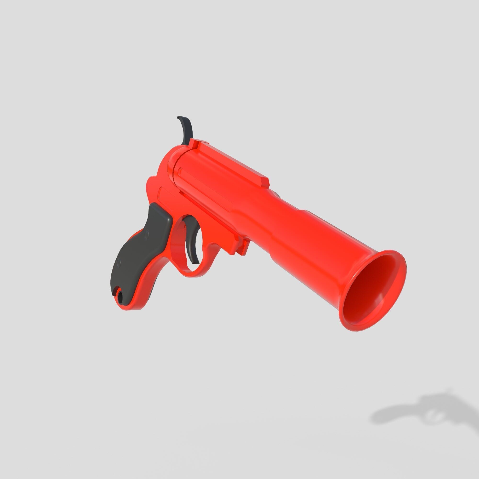 Flare Gun Low-poly 3D model_1