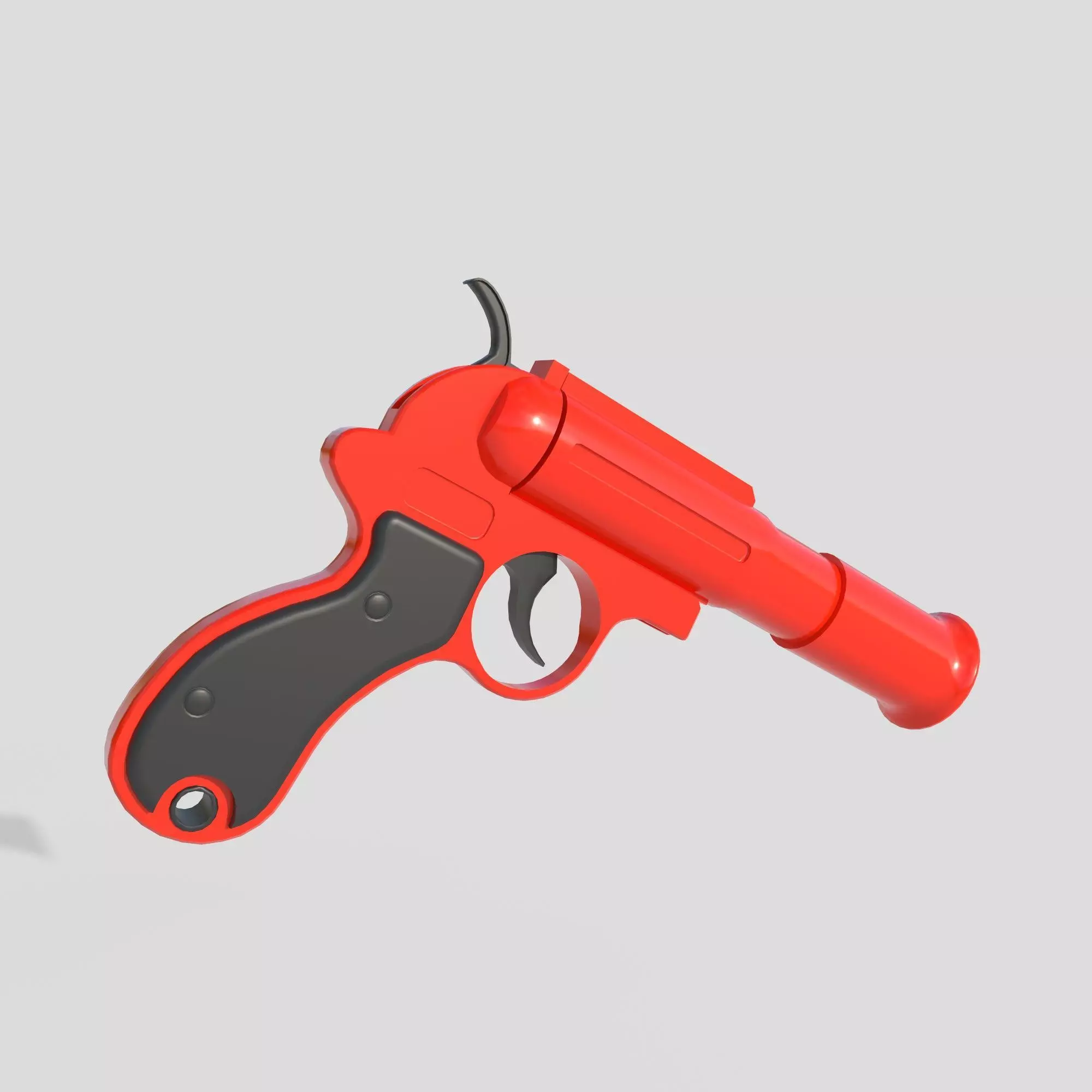 Flare Gun Low-poly 3D model_0