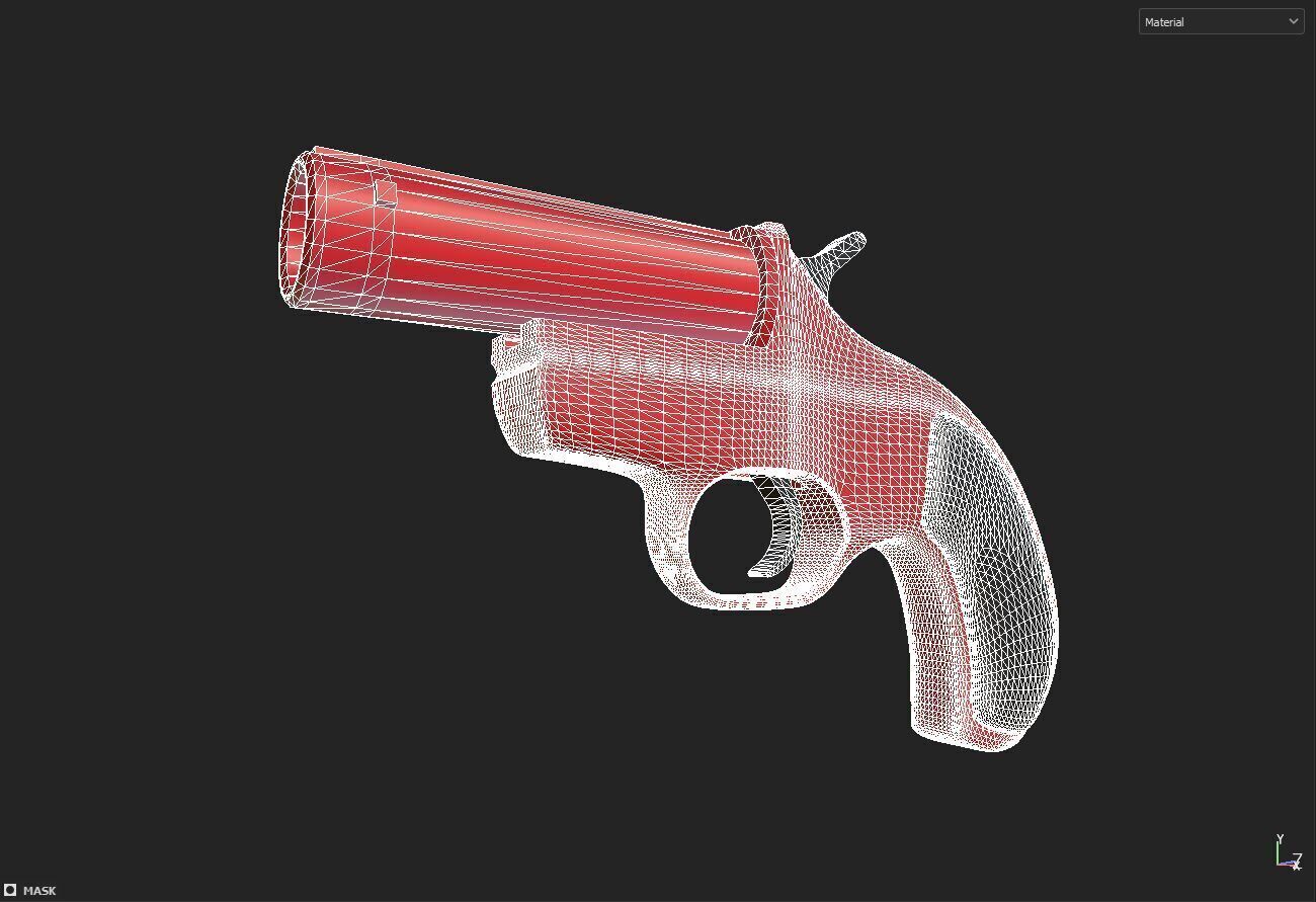 Flare Gun 3D model_5