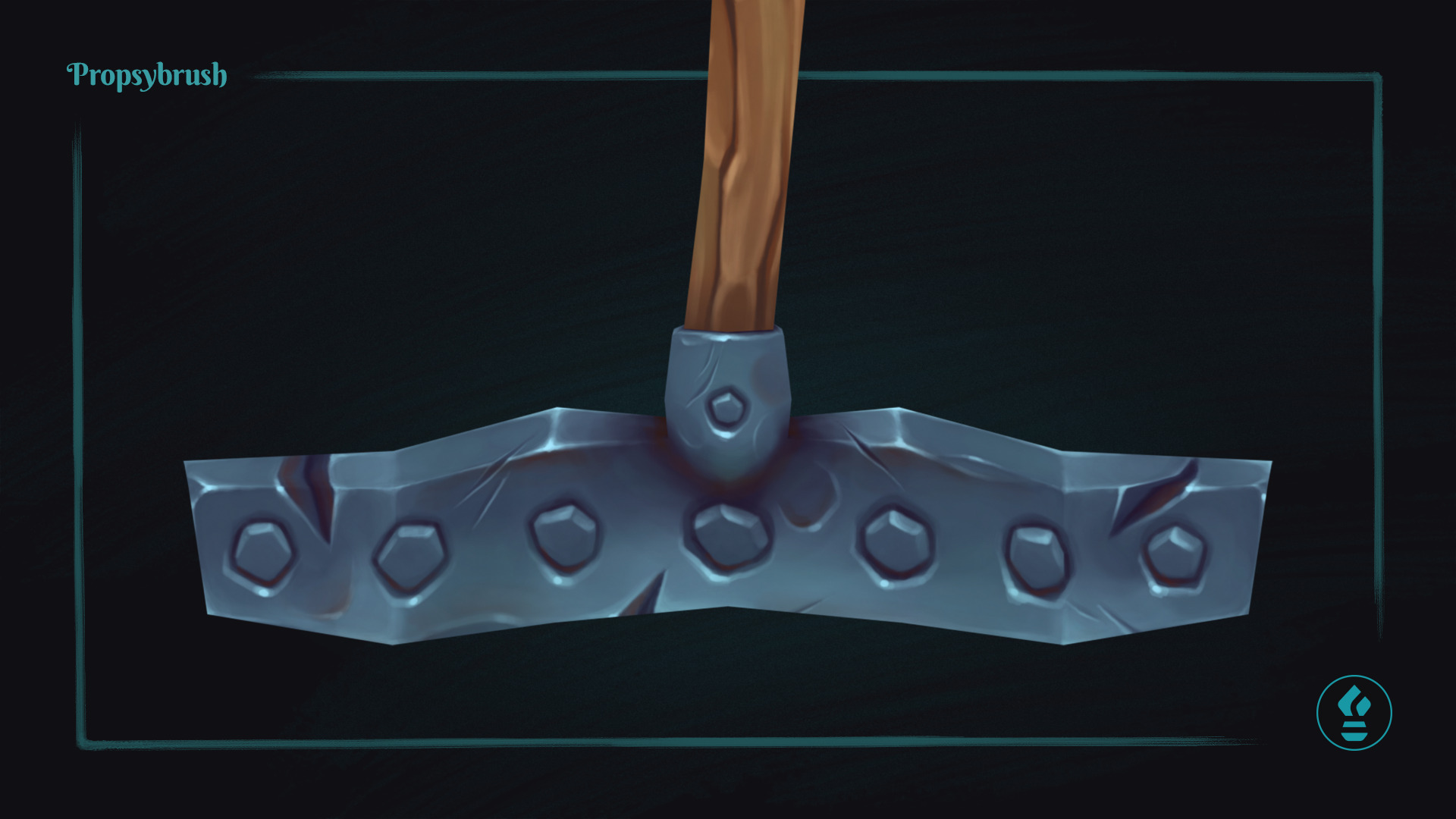 Stylized Rake Prop - Game-Ready Hand-Painted Asset - Low-poly 3D model_5