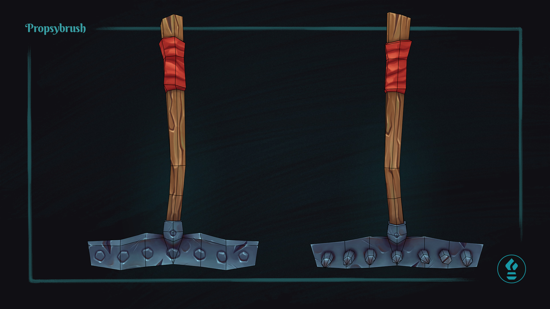 Stylized Rake Prop - Game-Ready Hand-Painted Asset - Low-poly 3D model_4