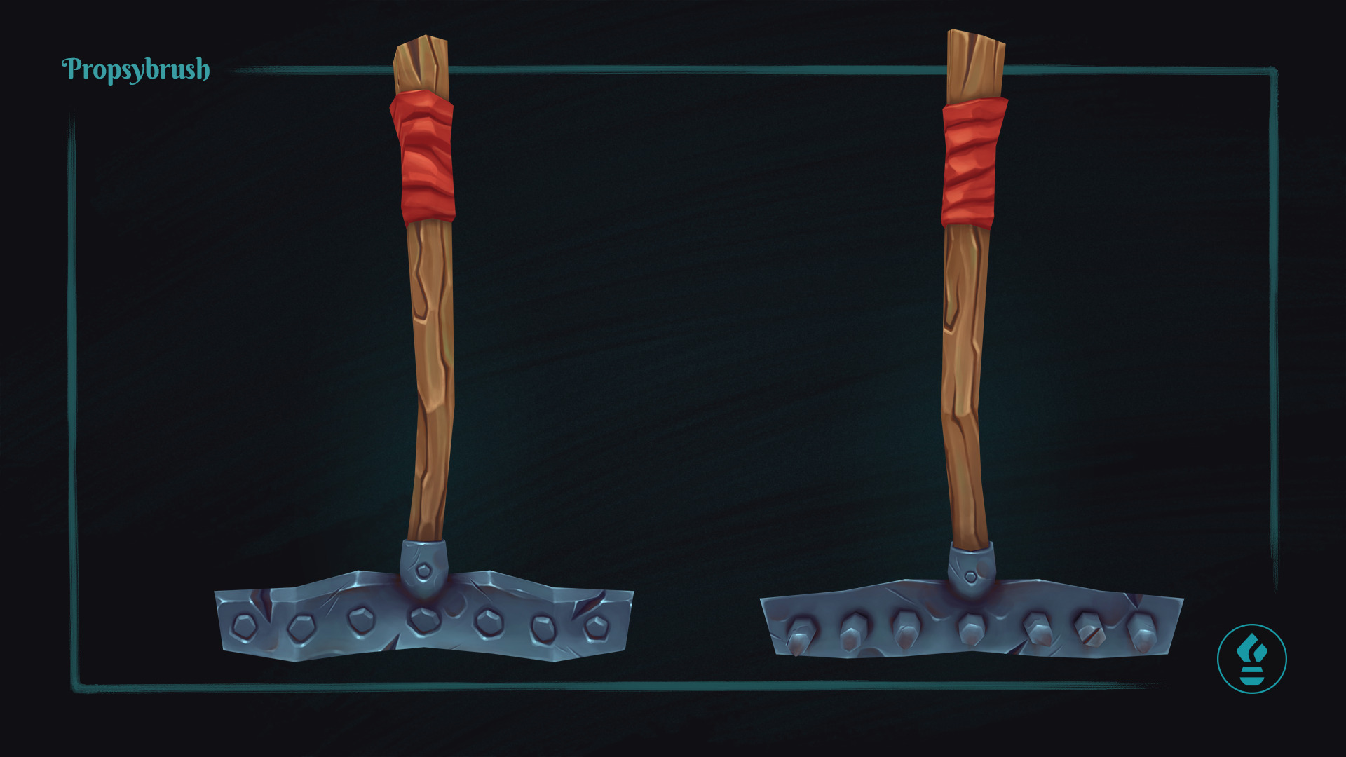 Stylized Rake Prop - Game-Ready Hand-Painted Asset - Low-poly 3D model_3