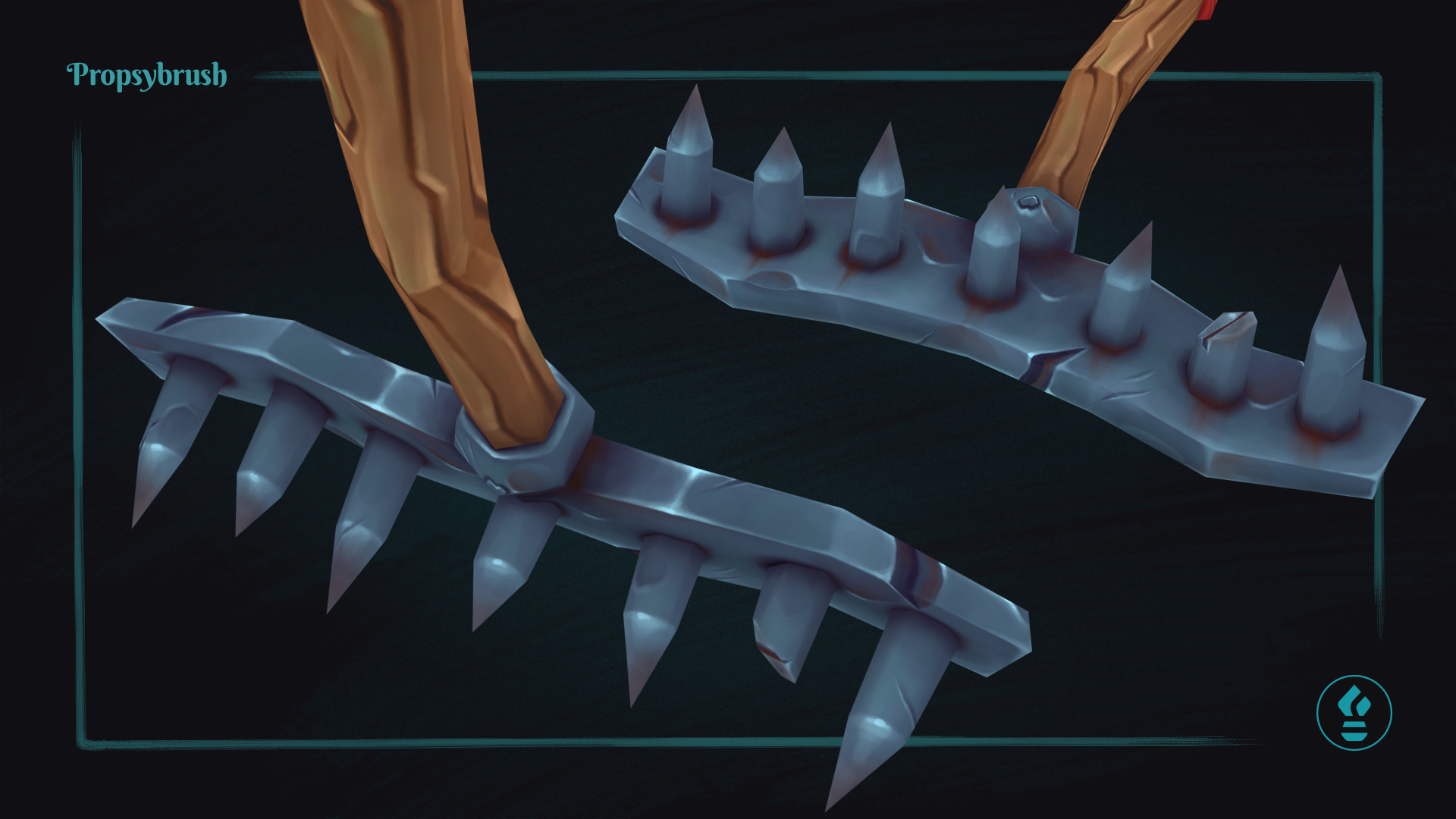 Stylized Rake Prop - Game-Ready Hand-Painted Asset - Low-poly 3D model_6