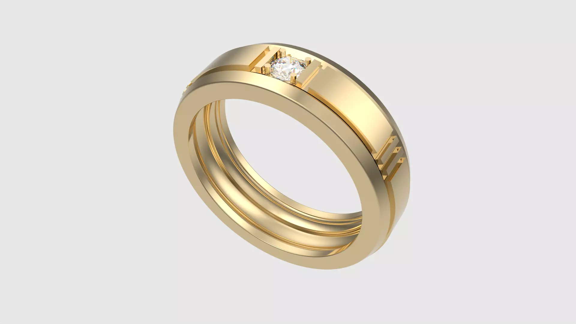 Contemporary Channel Set Ring JDBCo 3D print model