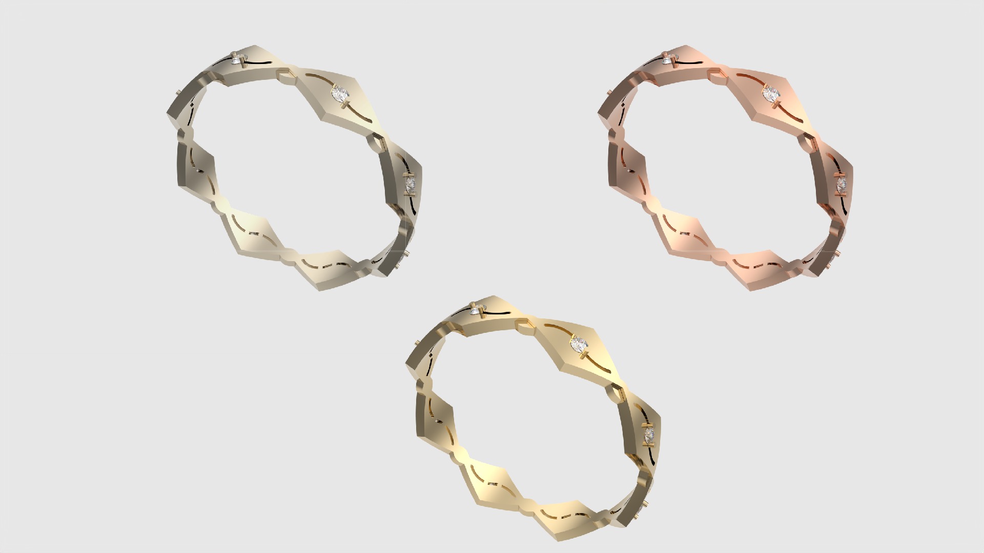 Unique Geometric Pathway Ring JDBCo 3D print model_2