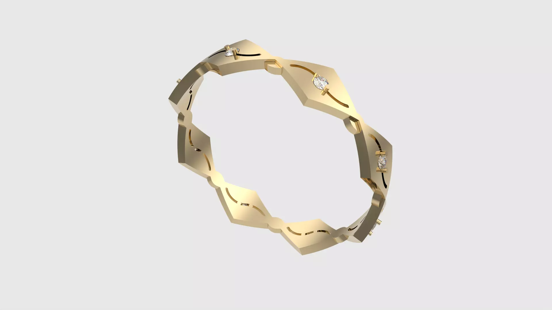 Unique Geometric Pathway Ring JDBCo 3D print model_0