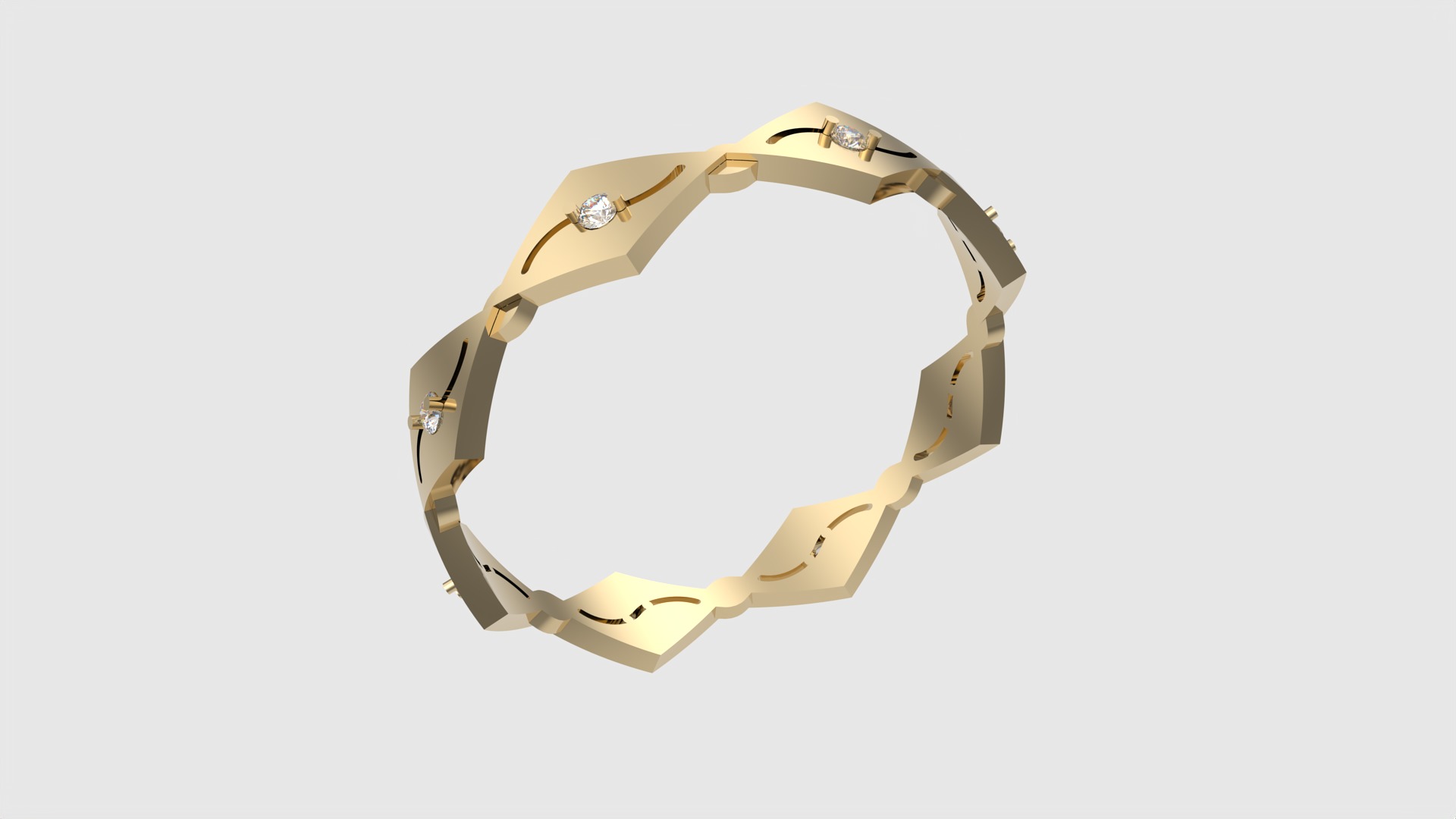 Unique Geometric Pathway Ring JDBCo 3D print model_17