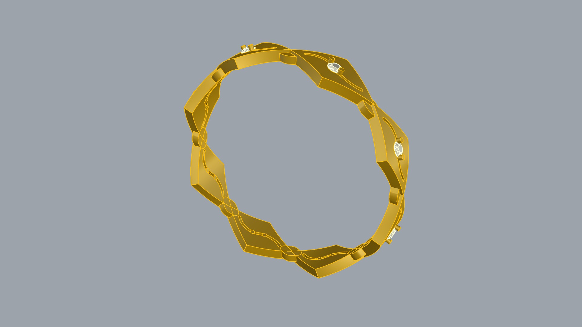 Unique Geometric Pathway Ring JDBCo 3D print model_7